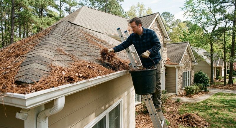 Gutter Pine Needle Removal in Annapolis, MD