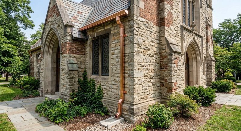 Church Downspout Installation in Sacramento, CA