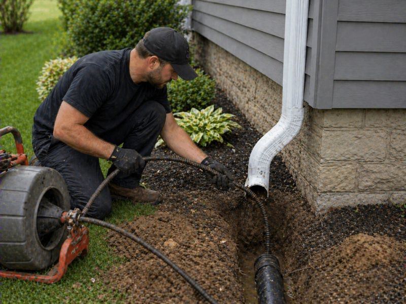 Downspout Snaking in Fredericksburg, VA