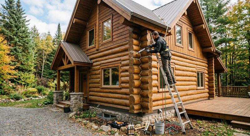 Log Home Weatherproofing in Kitsap County, WA