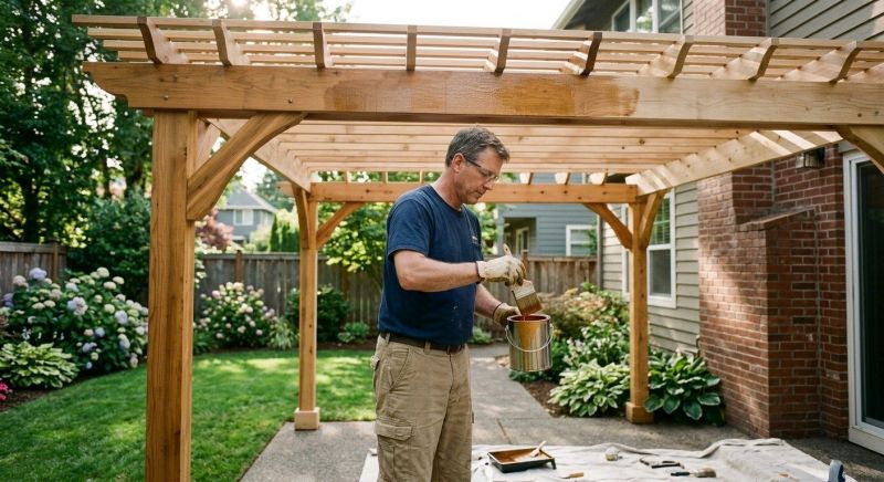 Pergola Sealing in Redmond, WA