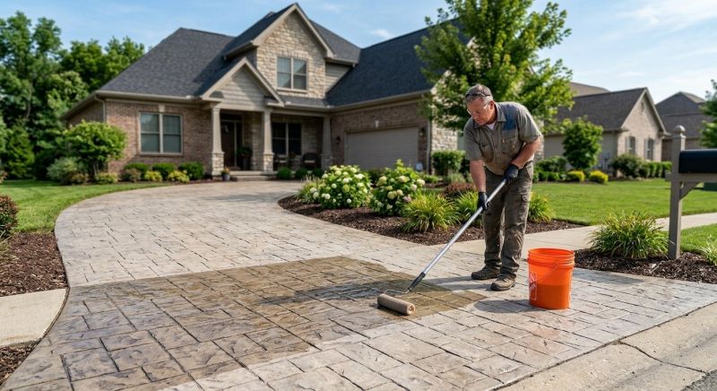 Stamped Concrete Sealing in Puyallup, WA